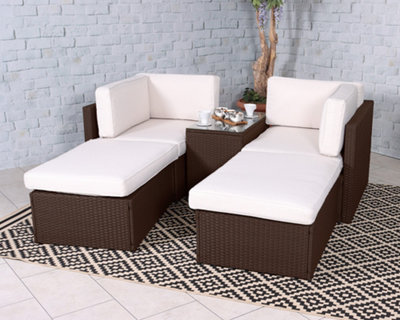 BERLIN BROWN 4 Seater 5pc Multi Setting Relaxer Set