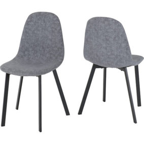 Berlin Chair Dark Grey Fabric Priced for set of 4