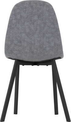 Berlin Chair Dark Grey Fabric Priced for set of 4