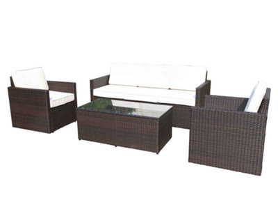 Berlin Five Seater Conrner Lounging Set in Black