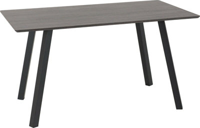 Berlin Rectangular Dining Table in Black Wood Grain Effect | DIY at B&Q