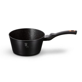 BERLINGER HAUS 16cm Non Stick Saucepan Cookware Induction Hob Cooking Pots Pan Black Rose