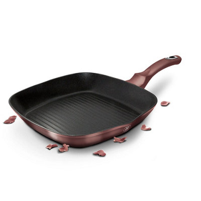 Berlinger Haus Metallic Line- Rose gold Edition Grill pan with lid, 28cm, BH /1610N rose gold stainless steel 18/8