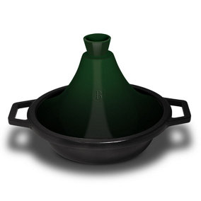 Berlinger Haus 40cm Height Emerald Green Non Stick Moroccan Stew Cooking Tajine Cast Iron Casserole Pot