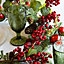 Berries and Baubles Pre-Lit Xmas Table Decoration Christmas Garland - 150cm