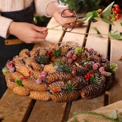 Berries Spring Summer All Year Front Door Decoration Wreath 36cm - 4