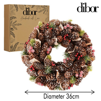 Berries Spring Summer All Year Front Door Decoration Wreath 36cm - 5