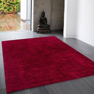 Berry Plain Modern Easy to clean Rug for Bedroom & Living Room-200cm X ...