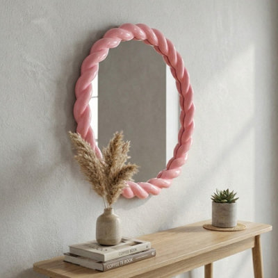 Berry Rope Effect Round Mirror