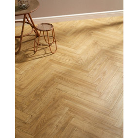 BerryAlloc Chateau Herringbone - Java Natural 8mm Laminate Flooring. 2.04m² Pack