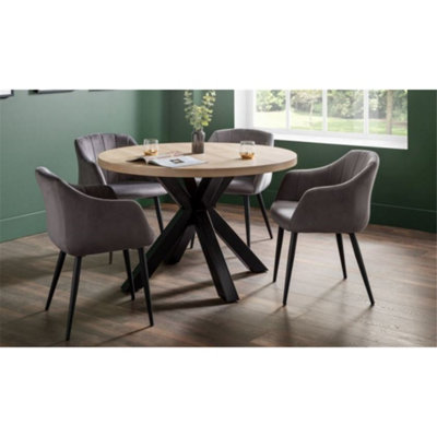 Berwick Round Table & 4 Hobart Scalloped Chairs | DIY at B&Q
