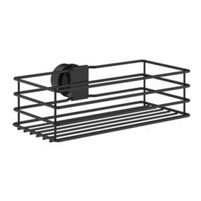 BESLAGSBODEN - Basket for shower riser rail. Black. Basket 250 x 120 mm.