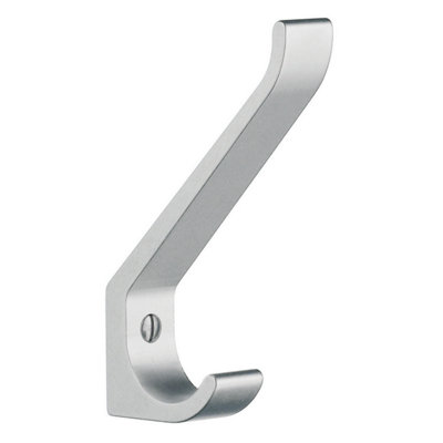 BESLAGSBODEN - Coat and Hat Hook in Satin Aluminium Height 100 mm Price Comparisons | Compare The Build