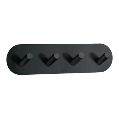 BESLAGSBODEN - Design Quadruple Hook in Matt Black Stainless Steel Self-adhesive Price Comparisons | Compare The Build