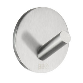BESLAGSBODEN - Design Single Hook mini, 4 pcs in Brushed Stainless Steel