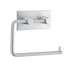 BESLAGSBODEN Design Toilet Roll Holder in Brushed Stainless Steel Self-adhesive