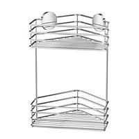 BESLAGSBODEN - Double Corner Shower Basket,Polished Chrome