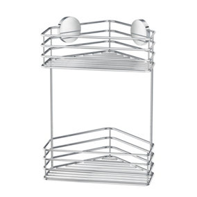 BESLAGSBODEN - Double Corner Shower Basket,Polished Chrome