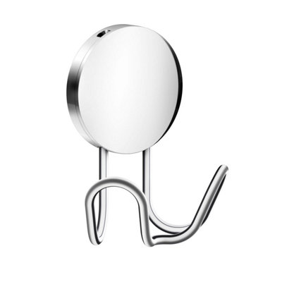 BESLAGSBODEN - Double hook, Self-adhesive, Polished chrome, Height 90 mm Price Comparisons | Compare The Build