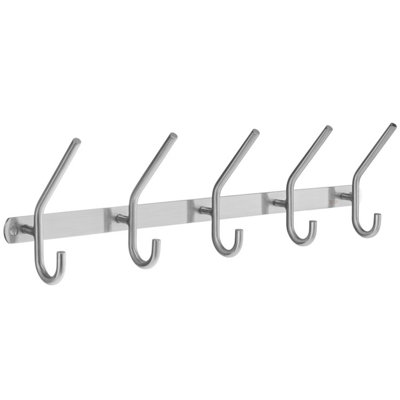 BESLAGSBODEN Hat and Coat Rack, 5 Hooks, Brushed Stainless Steel Price Comparisons | Compare The Build