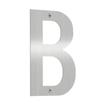 BESLAGSBODEN - House Letter B In Brushed Stainless Steel | DIY At B&Q