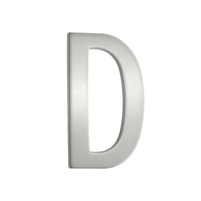 BESLAGSBODEN - Mailbox Letter D in Brushed Stainless Steel Self-adhesive