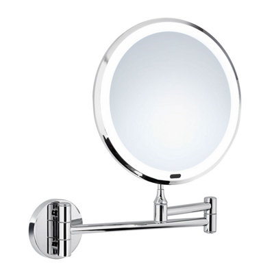 BESLAGSBODEN - Make-up Mirror. Chromed. Wall mounted. LED Light. X7.