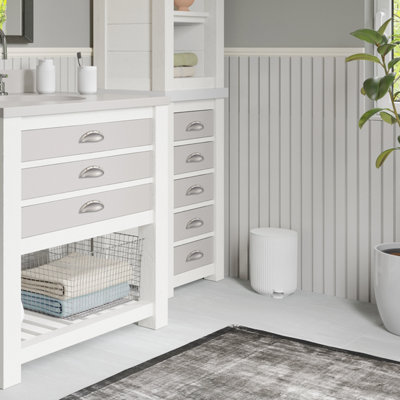 BESLAGSBODEN - Pedal Bin 4 L. White. Softclose. Height 257 mm. - 3