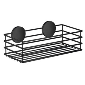 BESLAGSBODEN - Shower Basket in Stainless steel, Matt Black, Self-adhesive