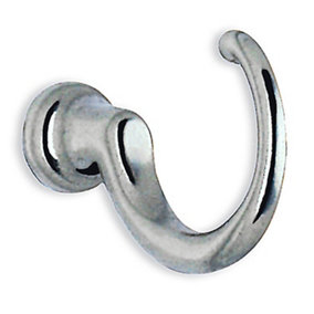 BESLAGSBODEN - Single Hook in Polished Chrome, Pair, Height 42 mm
