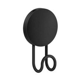 BESLAGSBODEN - Single hook, Self-adhesive, Black, Height 90 mm