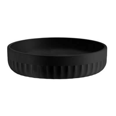 BESLAGSBODEN - Soap Dish. Freestanding. Black. Diameter 122 mm.