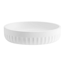 BESLAGSBODEN - Soap Dish. Freestanding. White. Diameter 122 mm.
