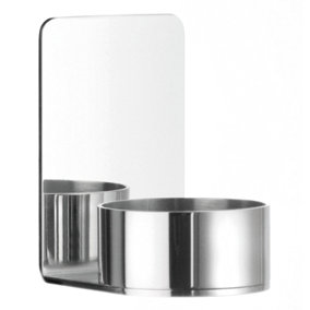 BESLAGSBODEN - Tea Light Holder in Polished Stainless Steel Self-adhesive