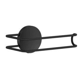 BESLAGSBODEN - Toilet roll holder, self-adhesive, Black, Length 134 mm