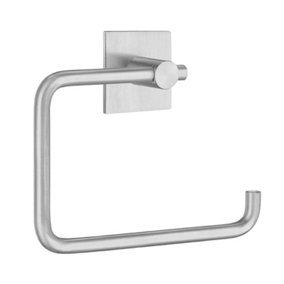 BESLAGSBODEN - Toilet roll holder, Self-adhesive, Brushed stainless steel