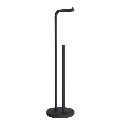 BESLAGSBODEN - Toilet Roll/Spare Toilet Roll Holder. Free Standing. Black.