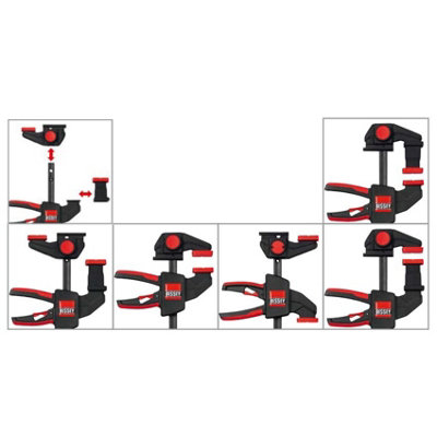 Bessey EZR15-6SET One Handed Guide Rail Clamps x2 Universal Set Festool ...