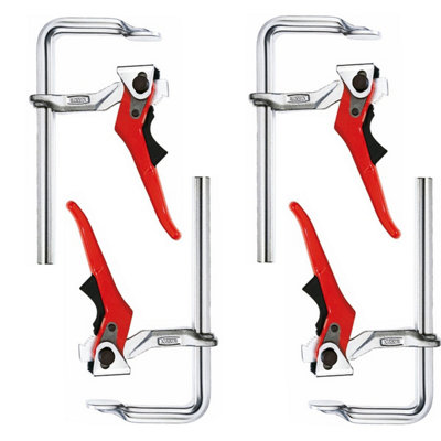Bessey GSH Ratchet Lever Clamps Heavy Duty 7500n Four Clamps GSH 200/