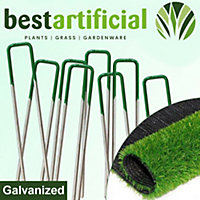 Best Artificial 100 Grass Fixing pins U nails pegs