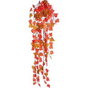 Best Artificial 100cm Two Tone Autumn English Trailing Ivy Garland - TI15