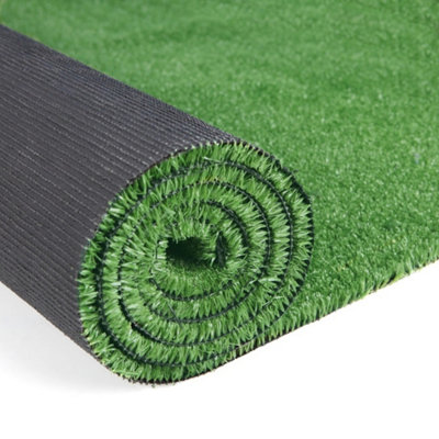 Best Artificial 10mm Grass - 1mx6m (3.3ft x 19.6ft) - 6m² Child & Pet Friendly Easy Install Turf Roll UV Stable Artificial Lawn