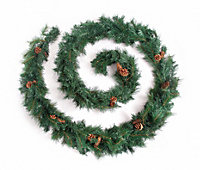 Best Artificial 12ft Colorado Pine Christmas Garland with Pine Cones