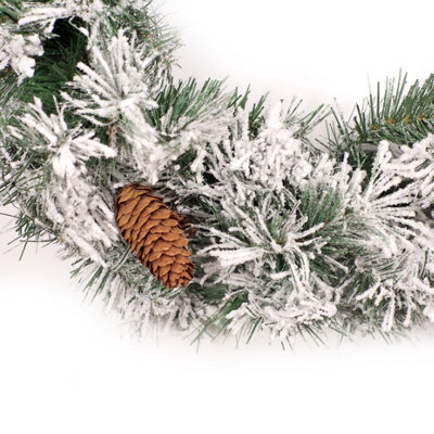 Best Artificial 12ft Frosted Colorado Christmas Garland Bannister Fireplace Staircase