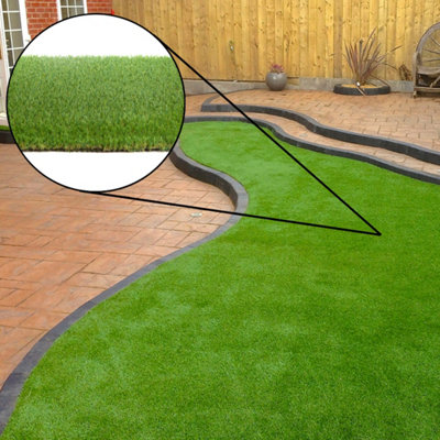 Best Artificial 20mm Grass 1mx5m (3.3ft x 16.4ft) - 5m² Child & Pet Friendly Easy Install Turf Roll UV Stable Artificial Lawn
