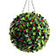 Best Artificial 28cm Christmas Holly Ball with Red Berries