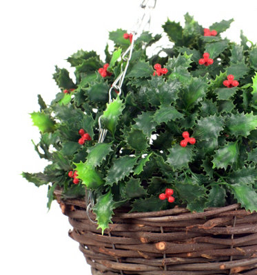 Christmas Decor Banana Bark Holly Bell Hanging