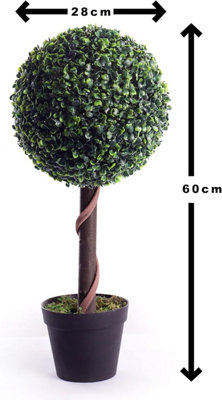 Best Artificial 2ft - 60cm Boxwood Ball Topiary Tree