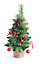 Best Artificial 2ft - 60cm Red Christmas Trees with 20 warm white lights