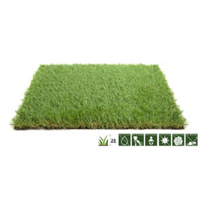 Best Artificial 30mm Grass 2mx6m (6.5ft x 19.6ft) - 12m² Child & Pet Friendly Easy Install Turf Roll UV Stable Artificial Lawn